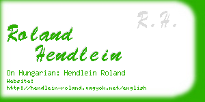 roland hendlein business card
